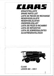 Claas Lexion II 440 - 450 - 460 alkatrész katalógus