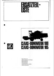 Claas Dominator 100 - 105 alkatrész katalógus