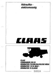 Claas Hidraulika és elektromossági javítási kézikönyv