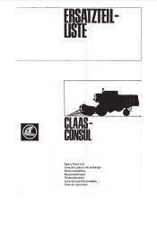 Claas Consul alkatrész katalógus