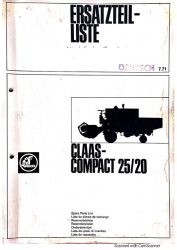 Claas Compact 20 / 25 alkatrész katalógus