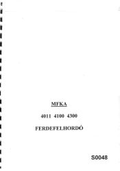 MFKA-4011 / 4100 / 4300 alkatrész katalógus