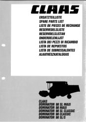 Claas Dominator 98 (összes) alkatrész katalógus