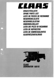 Claas Dominator 108 VX alkatrész katalógus