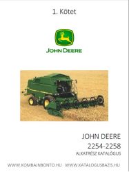 John Deere Z 2054-2058 alkatrész katalógus