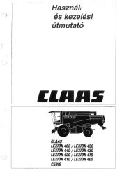 Claas Lexion 405-460 kezelési útmutató (Cebis)