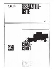 Claas Comet alkatrész katalógus