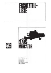 Claas Mercator alkatrész katalógus
