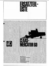 Claas Mercator 60 alkatrész katalógus