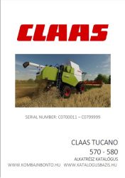 Claas Tucano 570-580 C07 alkatrész katalógus